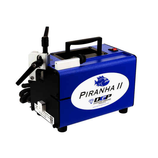 Diamond Ground Piranha-II 7.75" X 4.75" X 6" Blue Aluminum Tungsten Grinder