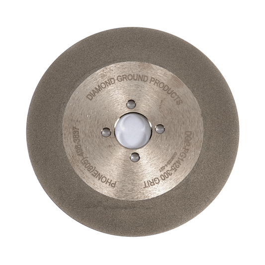 Diamond Ground 6" Steel 300 Grit Single Sided Grinding Wheel