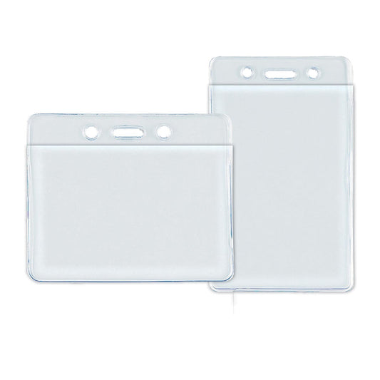 AccuformNMC™ 3 3/8" X 2 3/8" Clear Vinyl Badge Holder