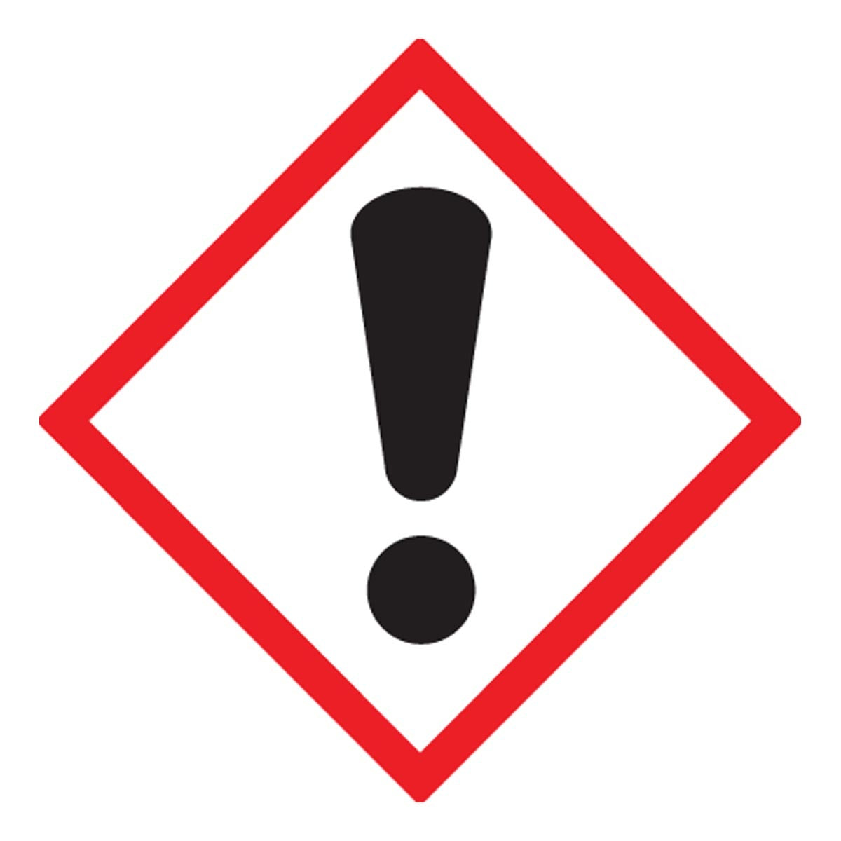 AccuformNMC™ 1" X 1" Red/Black/White Paper GHS Label "EXCLAMATION POINT (Graphic Only)"