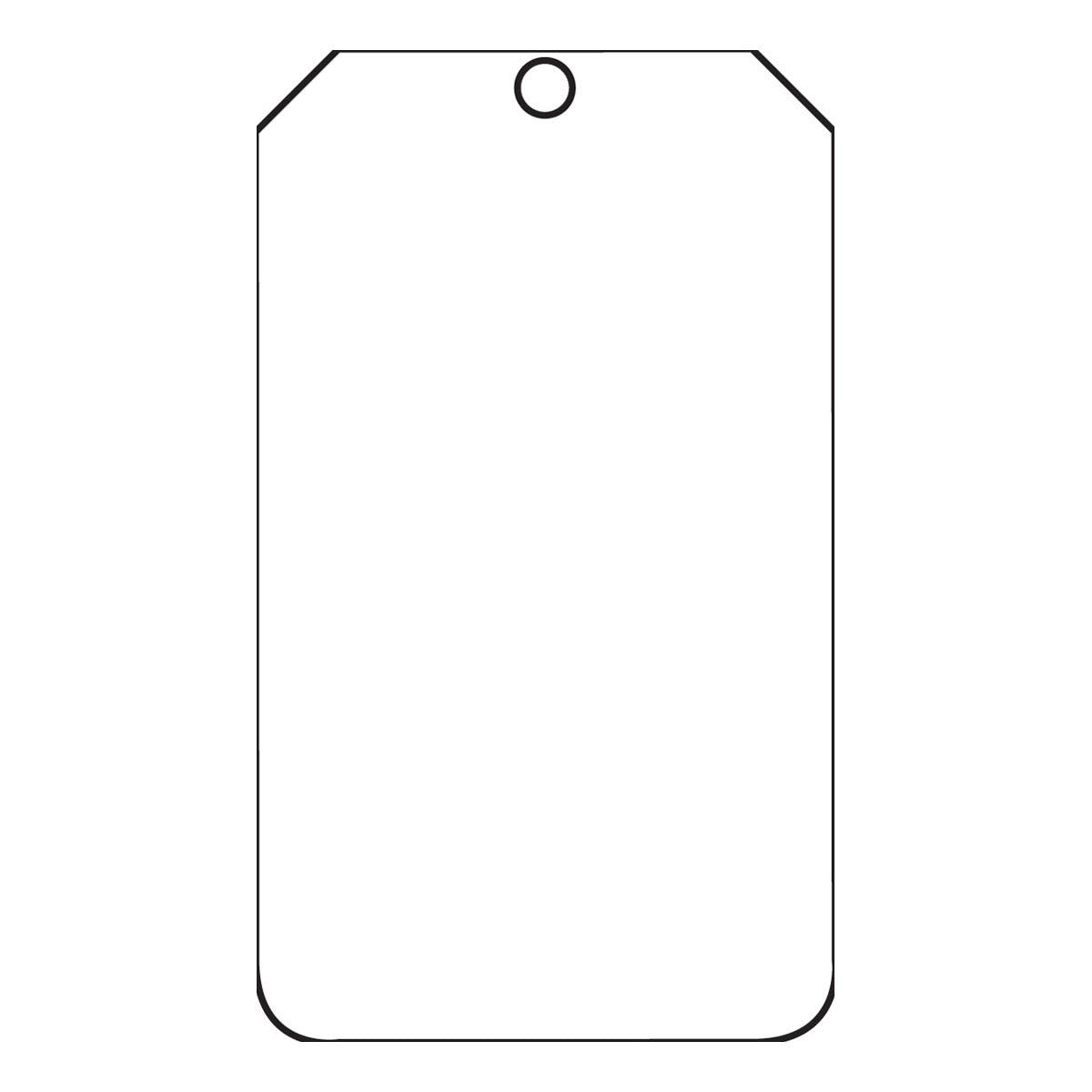 AccuformNMC™ 5 3/4" X 3 1/4" White PF-Cardstock Blank Tag