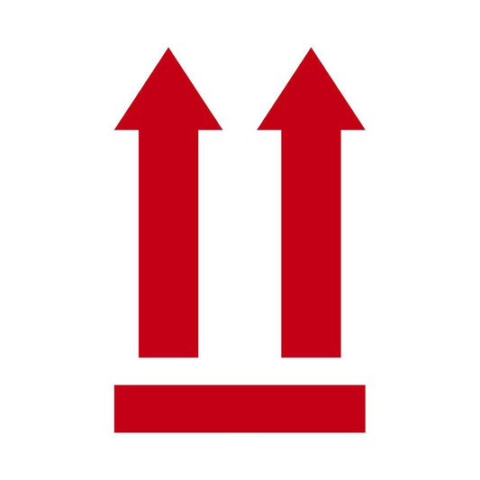 AccuformNMC™ 4" X 3" Black/Red/White Paper International Shipping Label "(THIS END UP ARROWS)"