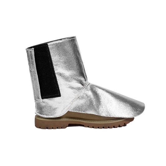 National Safety Apparel Large Silver/Gray Aluminized Thermobest™ Spats With Hook And Loop