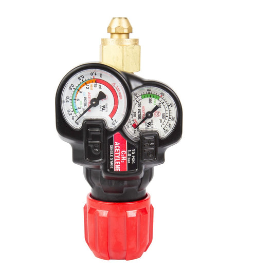 Victor® Model ESS32-15-300 EDGE™ 2.0 Heavy Duty/Medium Capacity Acetylene Single Stage Regulator, CGA-300