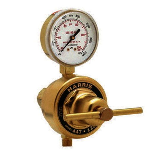 Harris® Model 447-200-1/4 R Heavy Duty/High Flow Pipeline Back Entry Oxygen Single Stage Regulator, 1/4" NPT (Female)
