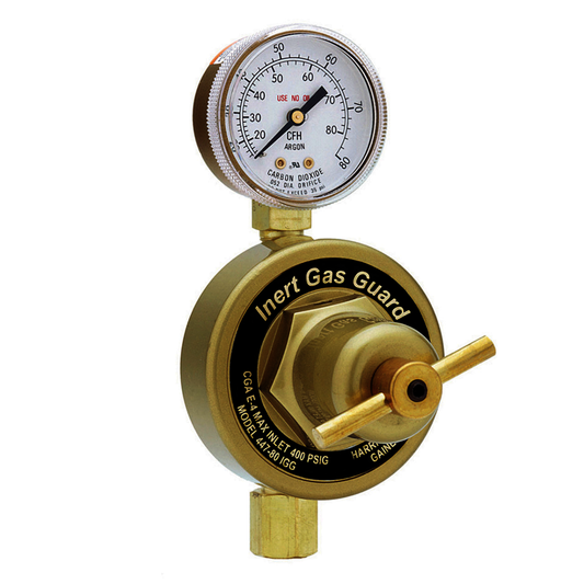 Harris® Model 447-80-IGG-1/4" Heavy Duty Pipeline Flow Control Argon and Carbon Dioxide Inert Gas Guard Cylinder, 1/4" NPT (Female)