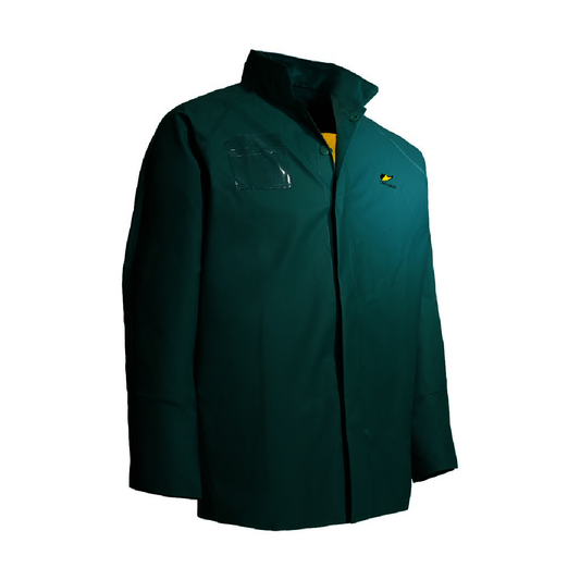 Dunlop® Protective Footwear Large Green Chemtex .42 mm Nylon, Polyester, And PVC Coat/Jacket