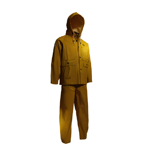 Dunlop® Protective Footwear 3X Yellow Webtex .65 mm Polyester And PVC Suit