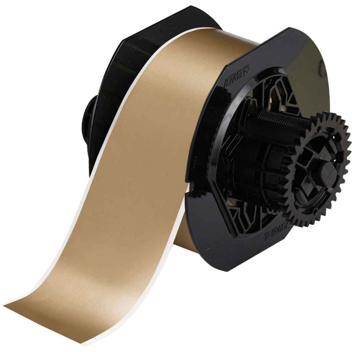 Brady® 2.25" X 100' Gold Permanent Acrylic Vinyl Label (100 ft Per Cartridge)