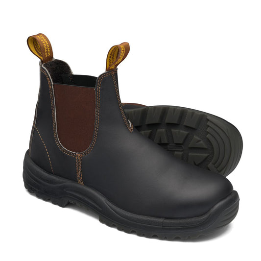Blundstone Size Men's 13/Women's 15 Brown #172 Leather Steel Toe Boots With TPU