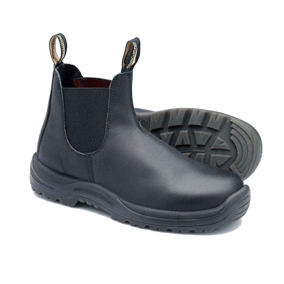 Blundstone Size Men's 3/Women's 5 Black #179 Leather Steel Toe Boots With TPU