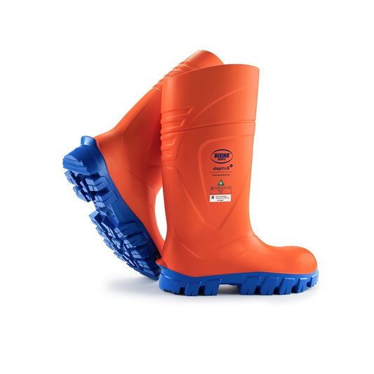 Bekina® Size 14 StepliteX ThermoProtec S5 Orange/Blue 15" Insulated Polyurethane Knee Boots