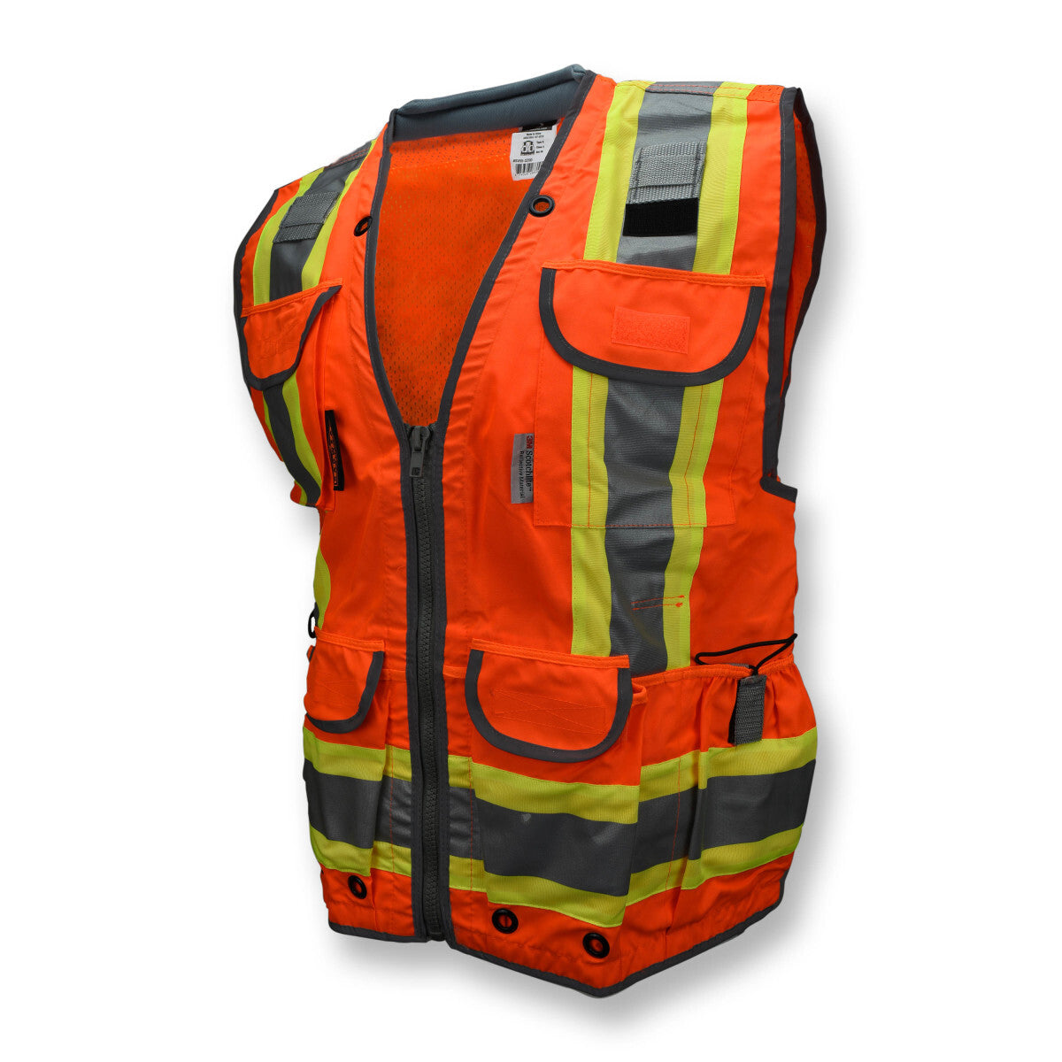 Radians Medium Hi-Viz Orange Mesh/100% Polyester Woven Twill Vest