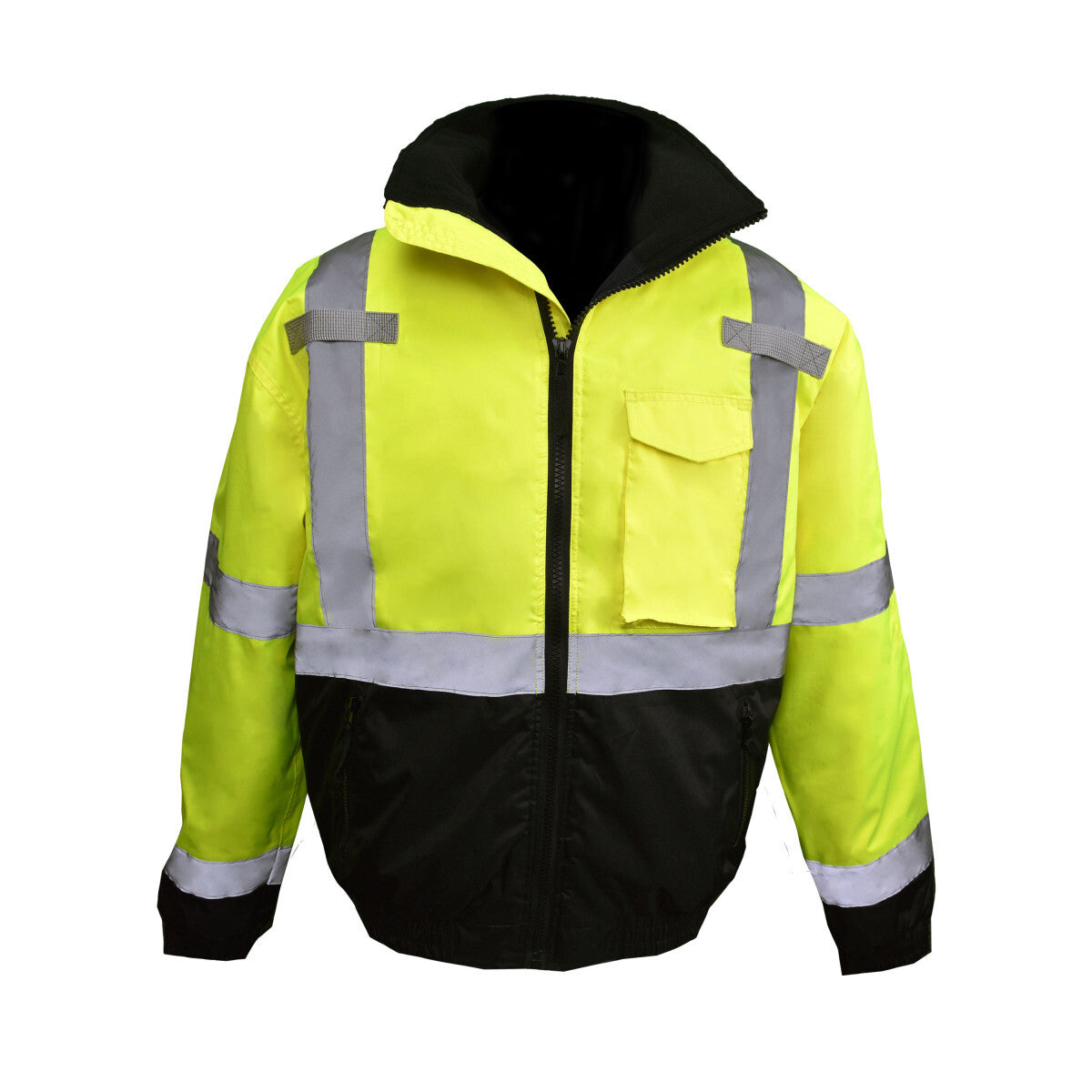 Radians X-Large Hi-Viz Green / Black 300D PU coated 100% Oxford Polyester/100% Polyester Taffeta Jacket