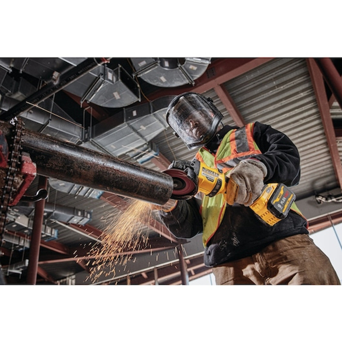 DEWALT DCG418X2 Flexvolt 60V Max Brushless 4-1/2 In. - 6 In. Cordless Grinder With Kickback Brake Kit