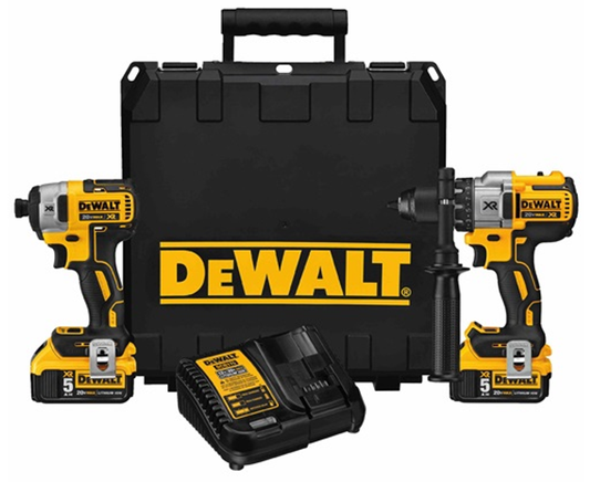 DeWALT DCK299P2  20V MAX XR® Brushless Hammer Drill and Impact Driver Kit