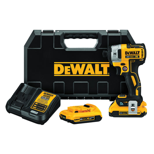 Dewalt DCF888D2 20V MAX XR Tool Connect Brushless Impact Driver Kit W/ (2) 2Ah Batteries, Charger and Contractor Bag