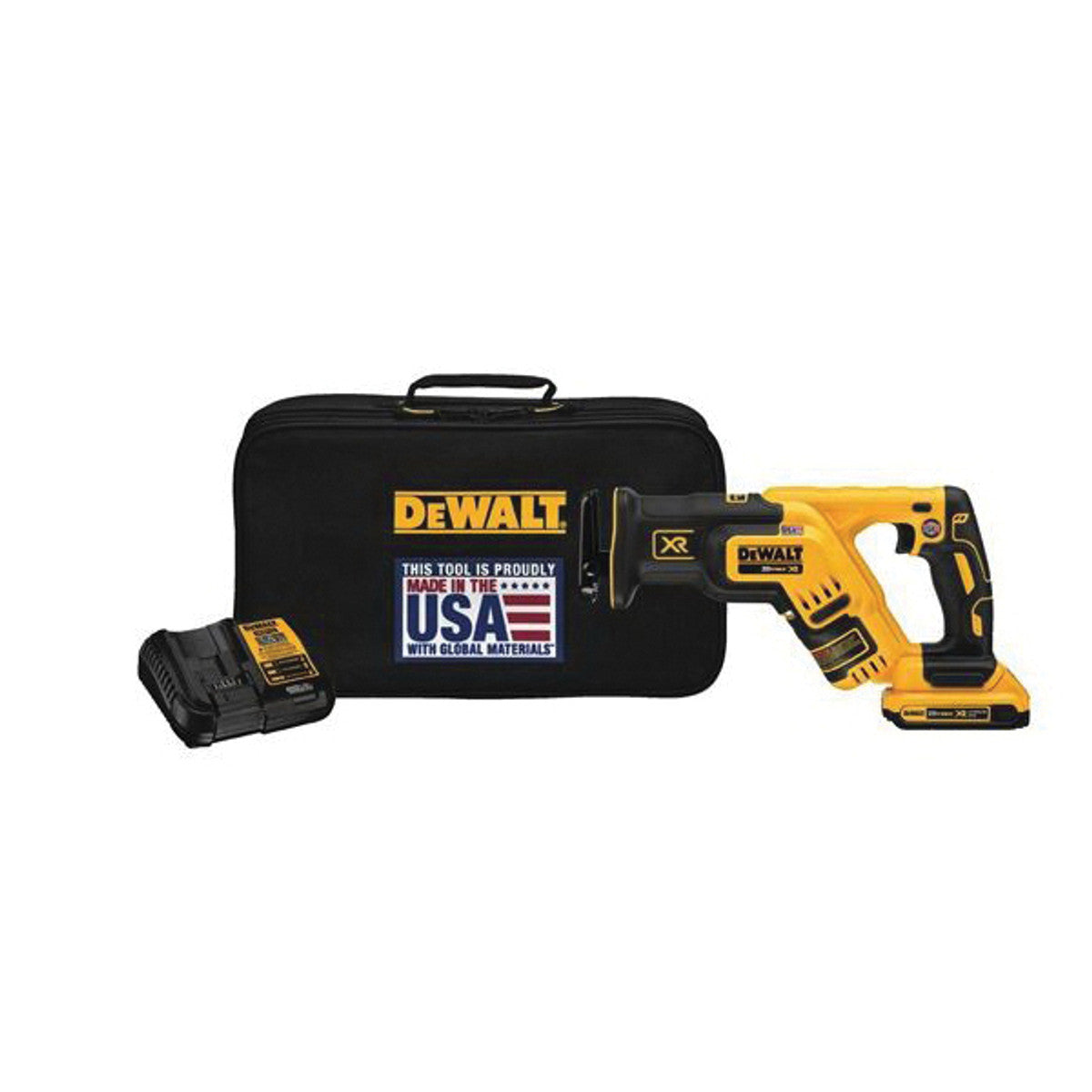 Dewalt DCS367D1 20V MAX XR Brushless Compact Reciprocating Saw Kit W/ 2.0 Ah Battery, Charger and Contractor Bag