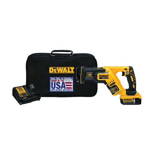 Dewalt DCS367P1 20V MAX XR Brushless Compact Reciprocating Saw Kit W/ 5.0Ah Battery, Charger and Contractor Bag