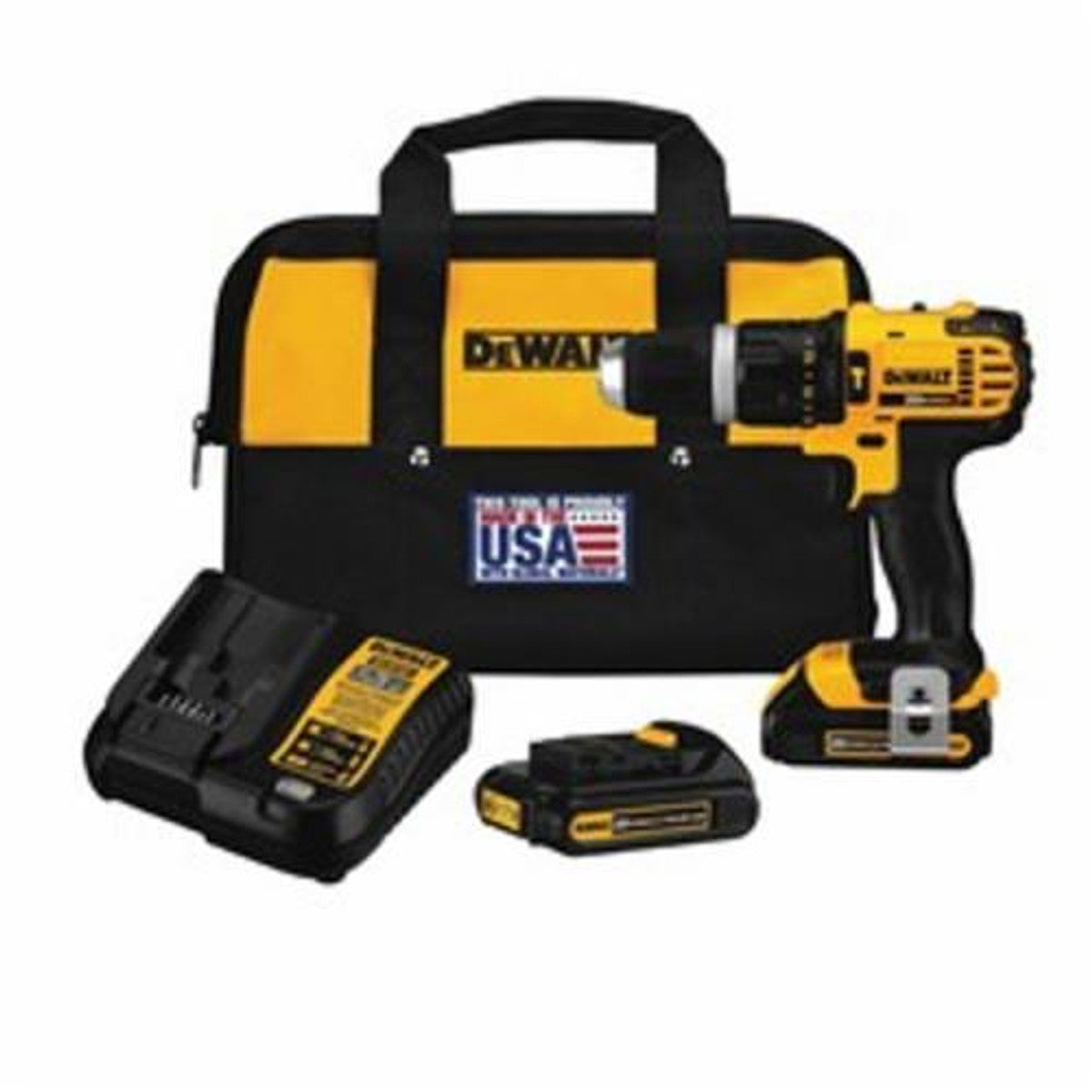 DeWALT DCD785C2  20V MAX Compact 1/2" Hammer Drill/Driver Kit W/ (2) 1.5 Ah Batteries