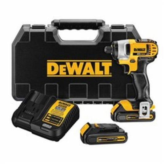 DeWALT DCF885C2  20V MAX 1/4" Hex/Straight Drive Impact Driver Kit W/ (2) 1.5 Ah Batteries