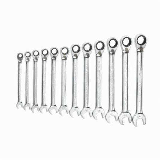 GearWrench 9620N 12 Point Reversible Ratcheting Combination Metric 12-Piece Wrench Set