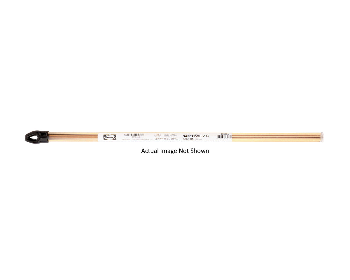 Harris® 1/8" X 18" BAg-5 Safety-Silv® 45 High Silver Brazing Alloy Filler Metal 15 toz Tube