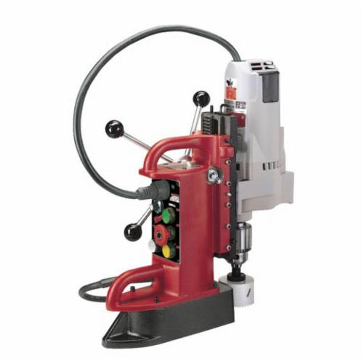 Milwaukee 4210-1 Fixed Position, 3/4 in Chuck, 2 hp, 5-3/32 in Drill to Center From Base, 350 rpm Spindle, 120 VAC