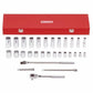 Proto J54126 1/2" Drive 30-Piece Socket Set, 12 Point