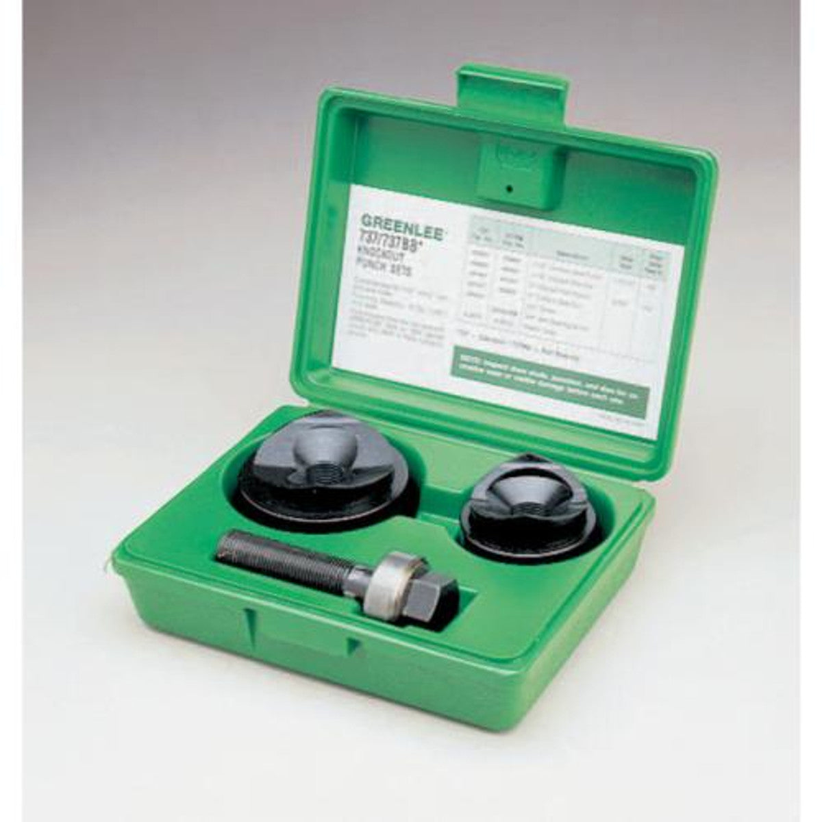 Greenlee 7235BB 1/2" - 1-1/4" Conduit Size Manual Slug-Buster Knockout Punch Kit