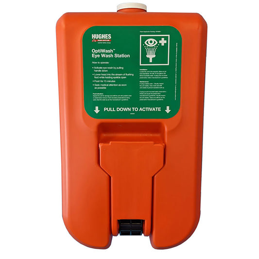 Justrite® 10 Gallon HUGHES OptiWash™ Gravity-Fed Eye Wash Station (Single Unit)