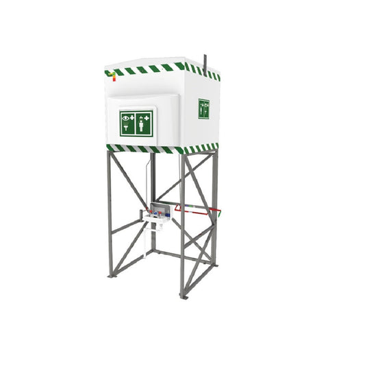 Justrite® 139" H x 67" W x 61" D White Multiple Materials Tank Shower