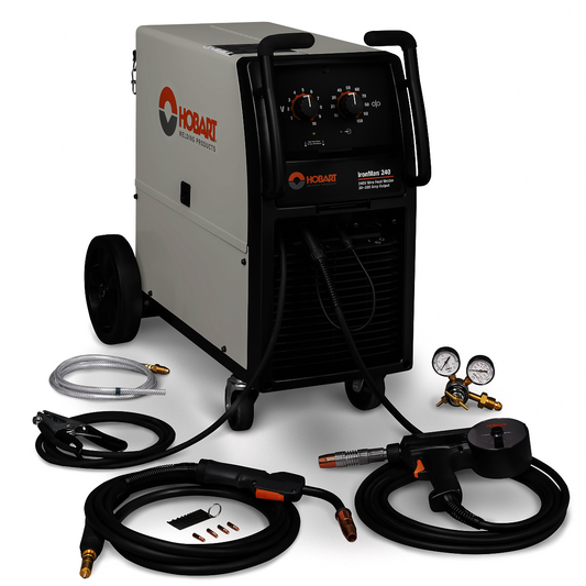 Hobart® IronMan™ 240 Single Phase MIG Welder With 220 - 240 Input Voltage, 240 Amp Max Output, And Accessory Package