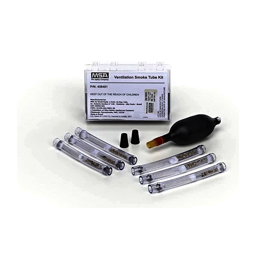 MSA Plastic Acetic Acid/Ethylenediamine Ventilation Smoke Tube Kit, Gray To Black And White Color Change
