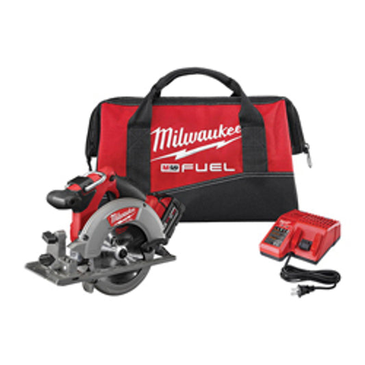 Milwaukee 2730-21 M18 FUEL™ Brushless 6-1/2" Circular Saw Kit with (1) 5.0Ah Battery, Charger and Tool Bag
