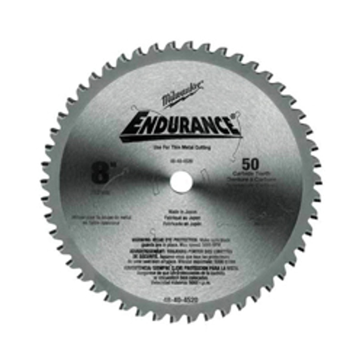 Milwaukee 48-40-4520  8" 50T Circular Saw Blade, Dry-Cut Cermet-Tipped,