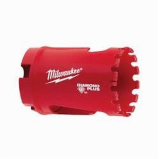 Milwaukee Diamond Plus 49-56-5625 Hole Saw, 1-3/8 in Dia, 1-1/2 in D Cutting, Diamond Grit Cutting Edge