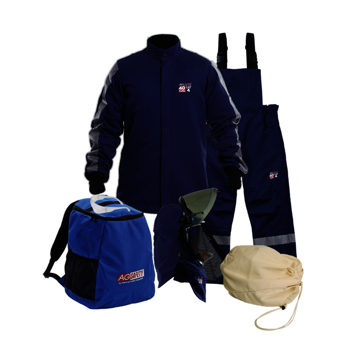 National Safety Apparel 2X Blue GORE® PYRAD® Flame Resistant Arc Flash Personal Protective Equipment Kit With Zipper Front Placket Closure