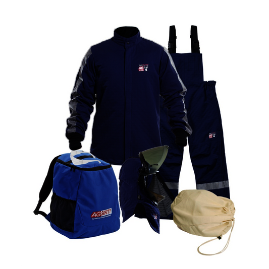 National Safety Apparel X-Large Blue GORE® PYRAD® Flame Resistant Arc Flash Personal Protective Equipment Kit With Zipper Front Placket Closure