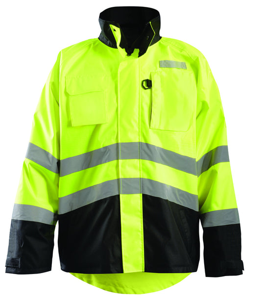 OccuNomix X-Large Hi-Viz Yellow and Black BARKA™ Polyester Oxford Jacket