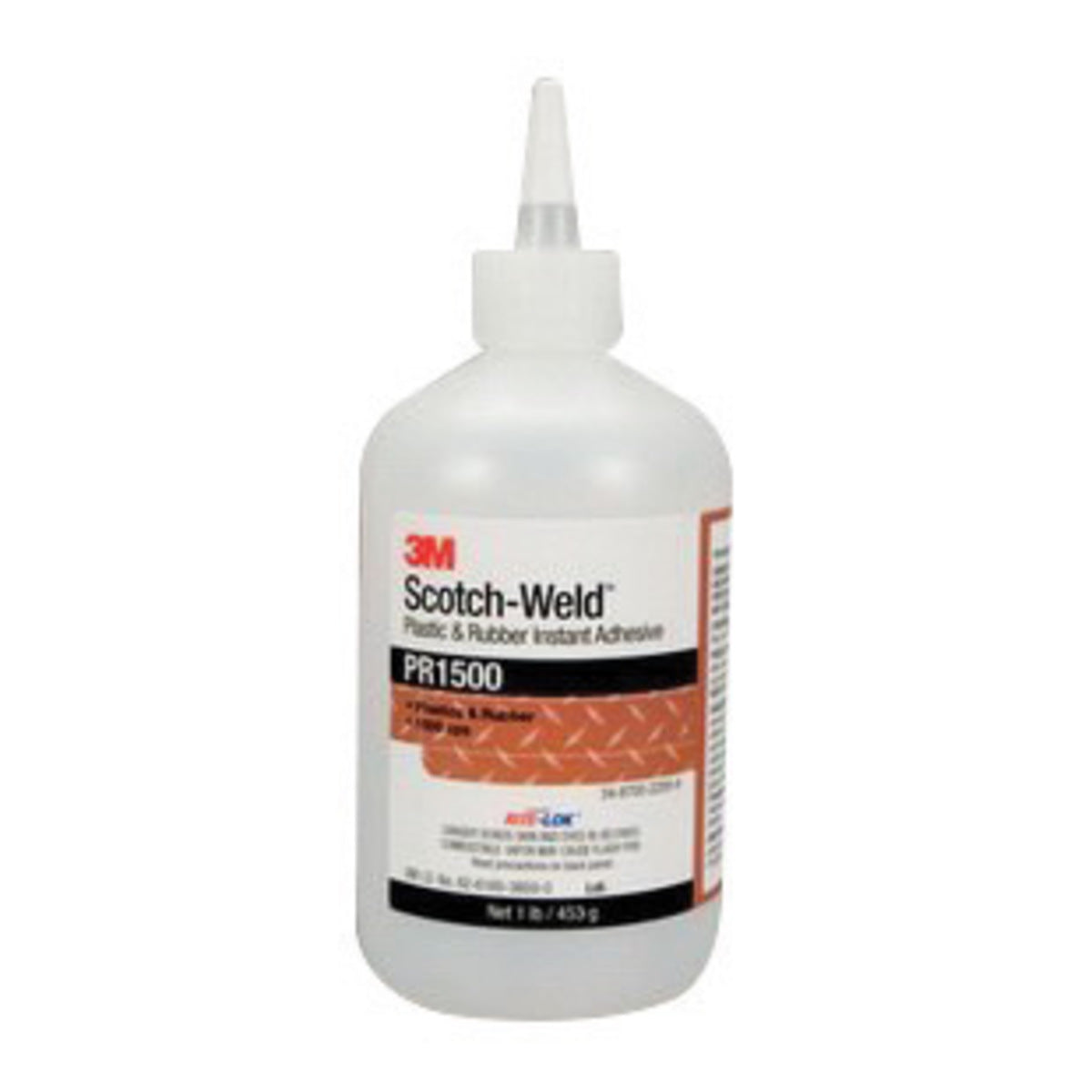 3M™ Scotch-Weld™ PR1500 SB16-454 Clear Liquid 1 lb Bottle General Purpose High Viscosity Gap Filling Plastic And Rubber Instant Adhesive
