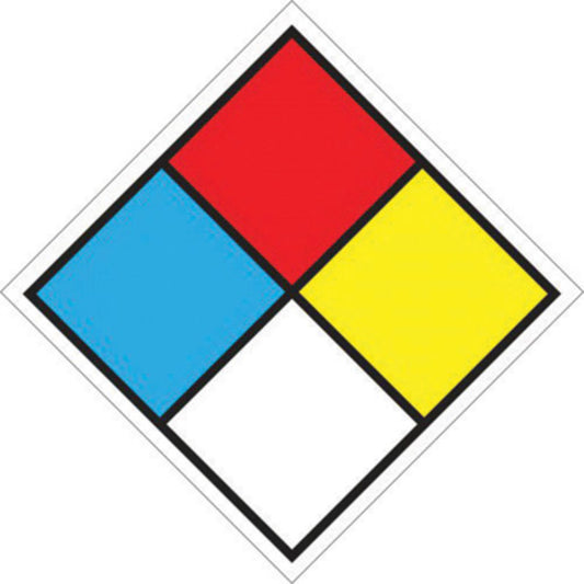 Accuform Signs® 10" X 10" Black/Yellow/Blue/Red/White Aluminum NFPA Placard