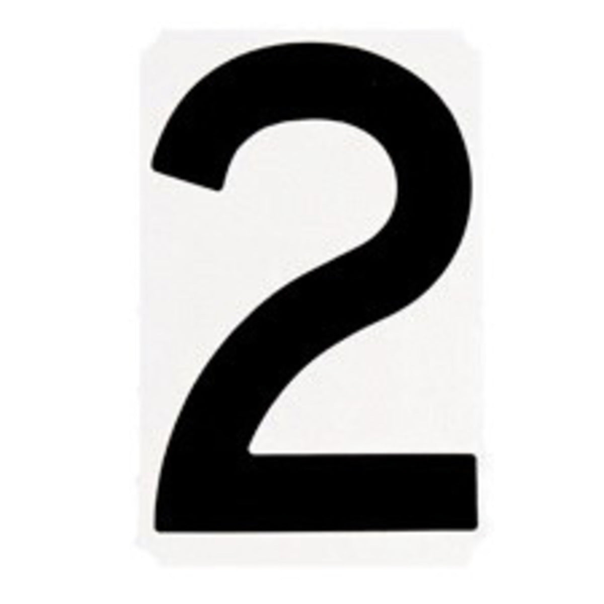 Brady® 6" Black Quik-Align® Vinyl Label "2"