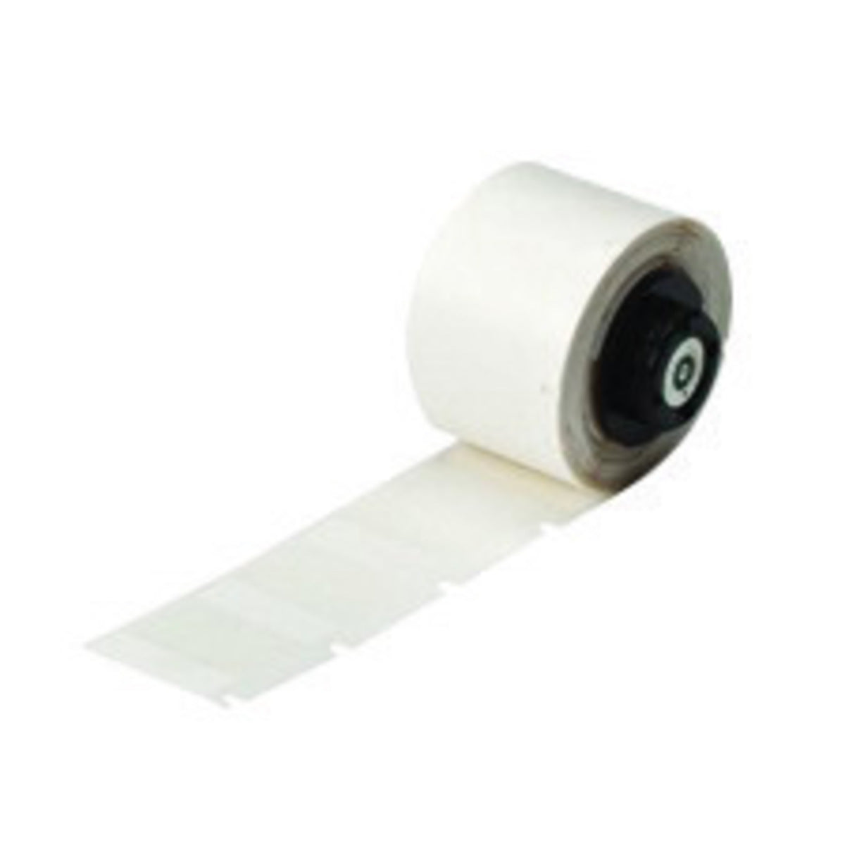 Brady® 1" X 1" White/Clear BMP®61 BMP®71 TLS 2200® TLS-PC Link™ Flame-Retardant/Self-Laminating Vinyl Label (250 Per Roll)