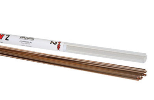 Harris® .050" X 1/8" X 20" BCuP-6 Stay-Silv® 2 Flat Brazing Alloy Filler Metal 28 Pc Tube