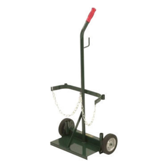 Harper™ Series 100 Cylinder Truck With 7" X 1 1/2" Semi-Pneumatic Wheels, Uni Handle, 7" X 15" Base Plate, Cylinder Hold Chain And Hose Supports (For Small And Medium Cylinders)