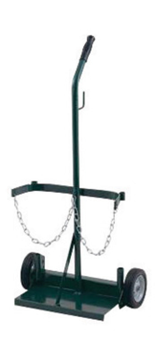 Harper™ Series 100 Cylinder Truck With 6" X 1 1/2" Semi-Pneumatic Ball Bearing Wheels, Uni Handle, 7" X 15" Base Plate, Cylinder Hold Chain And Hose Supports (For Small And Medium Cylinders)