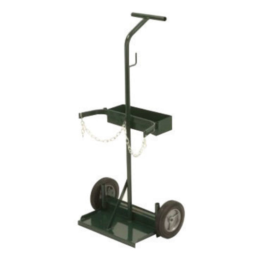 Harper™ Series 100 Cylinder Truck With 7" X 1 1/2" Semi-Pneumatic Wheels, Uni Handle, 8" X 17" Base Plate, Cylinder Hold Chain And Hose Supports (For Small And Medium Cylinders)