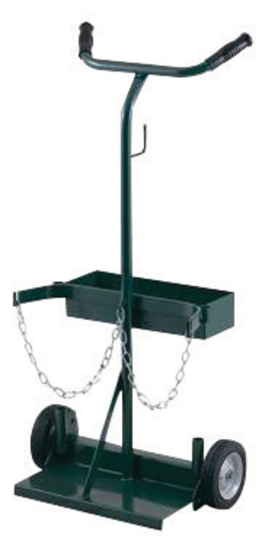 Harper™ Series 140 120 lb Cylinder Truck With 6" X 1 1/2" Semi-Pneumatic Wheels, Deluxe Uni Handle, 7" X 15" Base Plate, Welded-On Tool Box, Hose Hook And Welding Rod Holder Tube (For Small, Medium And Large Cylinders)