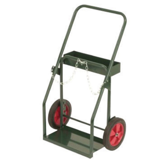 Harper™ Series 150 Cylinder Truck With 10" X 1 3/4" Semi-Pneumatic Wheels, Continuous Handle, 9" X 18" Base Plate, Cylinder Hold Chain And Large Tool Box (For Medium And Large Cylinders)